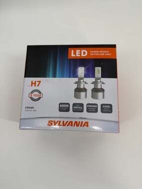 Sylvania H7 LED Powersports & Fog Bulbs, 6000K Cool White, 2-Pack